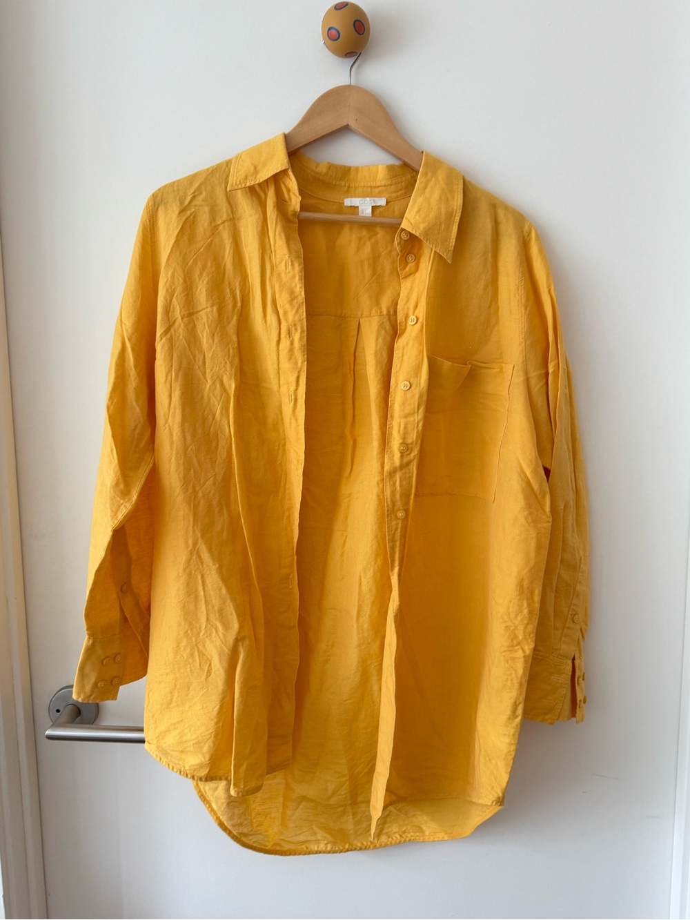 COS Mustard Yellow Lightweight Shirt Jacket